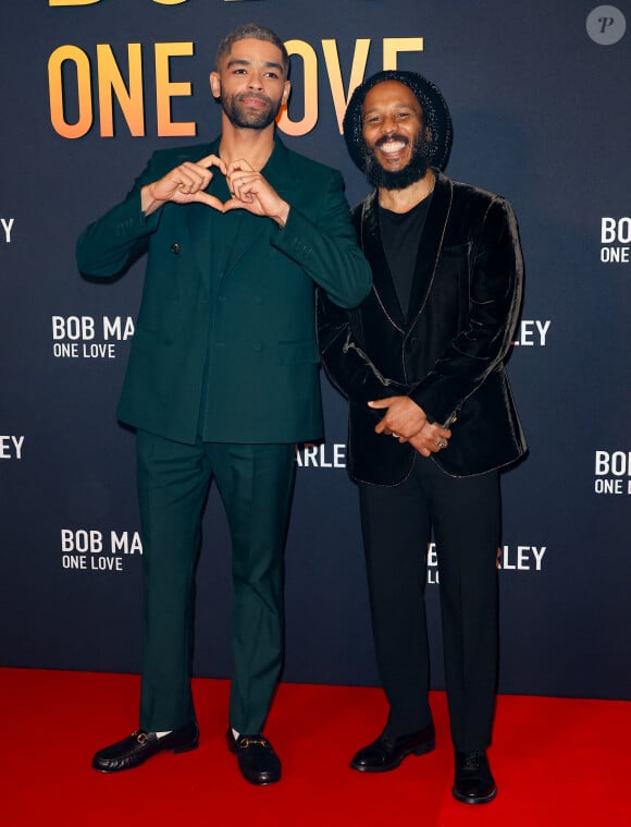 Kingsley Ben-Adir et Ziggy Marley - Première du film "Bob Marley One Love" au Grand Rex à Paris le 1 fevrier 2024. © Coadic Guirec/Bestimage 