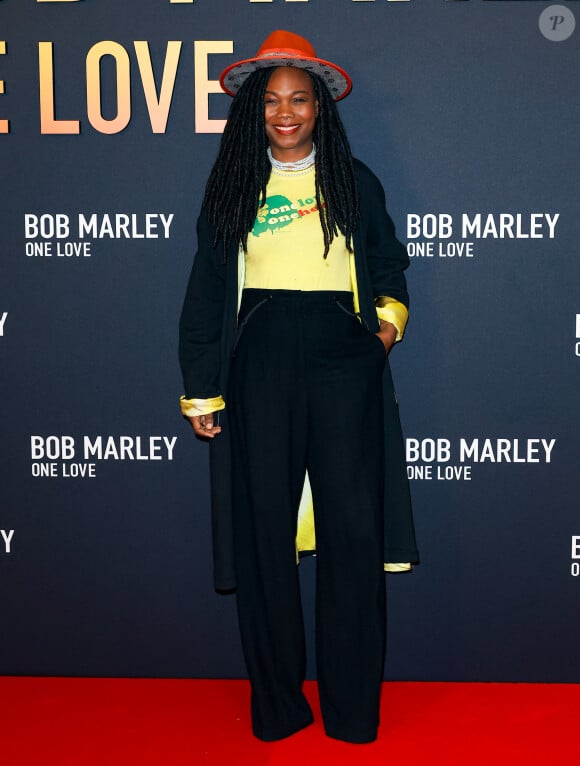 Ainsi que la journaliste Kareen Guiock
Kareen Guiock - Première du film "Bob Marley One Love" au Grand Rex à Paris le 1 fevrier 2024. © Coadic Guirec/Bestimage