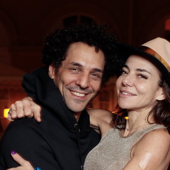 Exclusif - Tomer Sisley et sa femme Sandra Sisley - Première édition de la soirée "Les jeudis de Sandra" au Café Lapérouse à Paris le 1er février 2024.© Christophe Clovis / Bestimage 