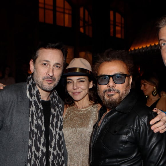 Exclusif - Michaël Cohen, Sandra Sisley, Muratt Atik - Première édition de la soirée "Les jeudis de Sandra" au Café Lapérouse à Paris le 1er février 2024. © Christophe Clovis / Bestimage 