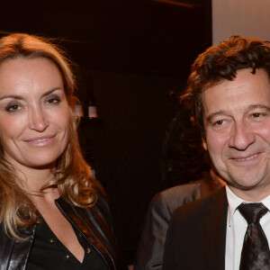 Exclusif - Laurent Gerra et sa compagne Christelle Bardet - Dîner pour la fondation Marc Veyrat au restaurant Victoria à Paris, France, le 21 novembre 2017. © Rachid Bellak/Bestimage 