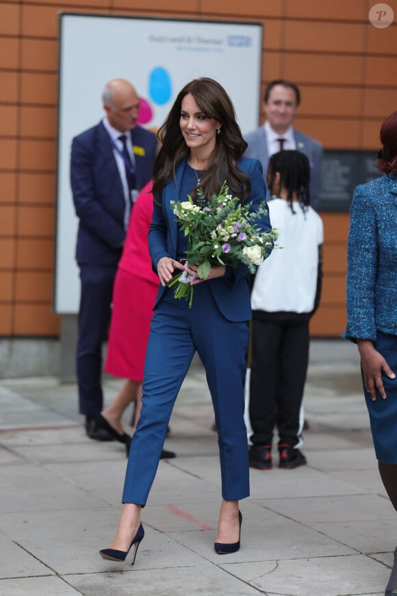 Catherine (Kate) Middleton, princesse de Galles, inaugure la nouvelle unité de chirurgie de jour pour enfants "Evelina" à l'hôpital Guy's et St Thomas de Londres, Royaume Uni, le 5 décembre 2023. © Imago/Panoramic/Bestimage 