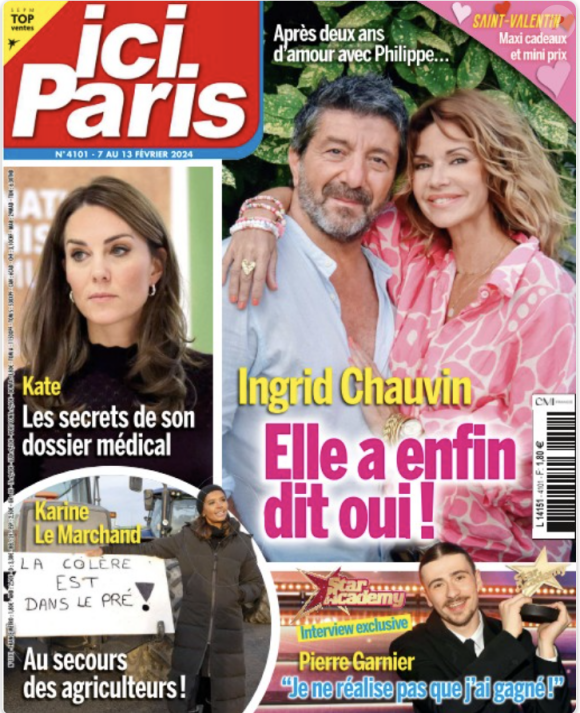 Retrouvez toutes les informations sur Kate Middleton dans le magazine Ici Paris, n° 4101 du 7 février 2024.