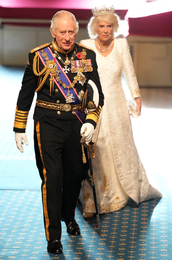 Cette semaine, Buckingham Palace a été annoncé que Charles III est atteint d'une forme de cancer.
Premier "discours du trône" du roi Charles III d'Angleterre devant la chambre des Lords au palais de Westminster à Londres.