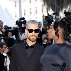 Vladimir Boudnikoff et sa compagne Aya Nakamura - Montée des marches du film "Armageddon Time" lors du 75e Festival de Cannes. Le 19 mai 2022. © Cyril Moreau / Bestimage