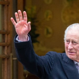 Le roi Charles III d'Angleterre quitte la London Clinic à Londres, Royaume Uni, 29 janvier 2024, où le roi Charles avait subi une intervention pour une hypertrophie de la prostate. © Tayfun Salci/ZUMA Press/Bestimage 