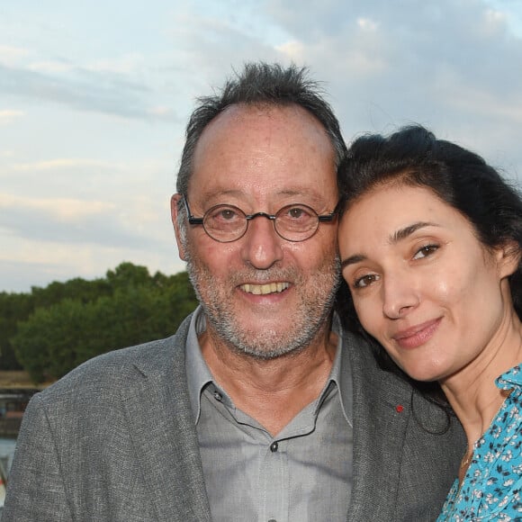 Jean Reno et sa femme Zofia Borucka - Soirée du 90ème anniversaire de Line Renaud sur le Bateau Potel et Chabot "Pavillon Seine" à Paris le 2 juillet 2018. © Coadic Guirec/Bestimage