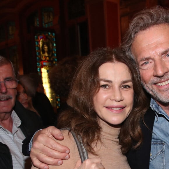 Exclusif - Valérie Kaprisky et Stéphane Freiss - Personnalités à la générale de la pièce de théâtre " Le Cercle des Poètes Disparus " au Théâtre Antoine à Paris, France. Le 8 Février 2024. © Bertrand Rindoff / Bestimage 