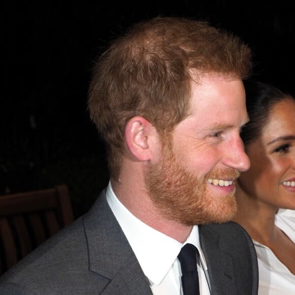 Le prince Harry, duc de Sussex, et Meghan Markle, enceinte, duchesse de Sussex, lors du cocktail d'accueil au Endeavour fund Awards au Drapers' Hall à Londres le 7 février 2019. 