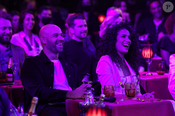 Franck Gastambide et Sabrina Ouazani - Soirée de gala du Jamel Comedie Club au Paradis Latin avec Canal+ à Paris, le 8 octobre 2020. © RACHID BELLAK / BESTIMAGE 