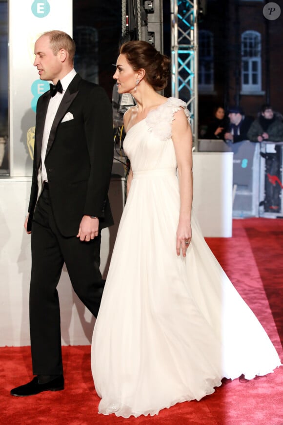 Le prince William et Catherine Kate Middleton, la duchesse de Cambridge arrivent à la 72ème cérémonie annuelle des BAFTA Awards au Royal Albert Hall à Londres, le 10 février 2019. 