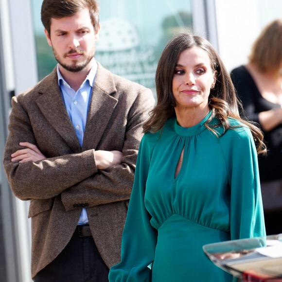 La reine Letizia d'Espagne visite l'exposition de l'héritage de Carmen Martín Gaite au Centre International de Langue Espagnole à Salamanque, le 20 février 2024. La reine a visité l'exposition de l'héritage de Carmen Martín Gaite, à l'occasion de la proclamation du prix "Art 2024", de la Fondation Princesse de Gérone, dans le cadre de la deuxième étape du "Tour des talents". 