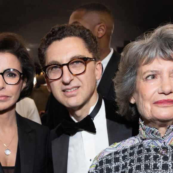 Rachida Dati, ministre de la Culture, Maxima Saada, Véronique Cayla, présidente de l’académie des César - 49ème édition de la cérémonie des César à l’Olympia à Paris le 23 février 2024 © Dominique Jacovides / Olivier Borde / Bestimage