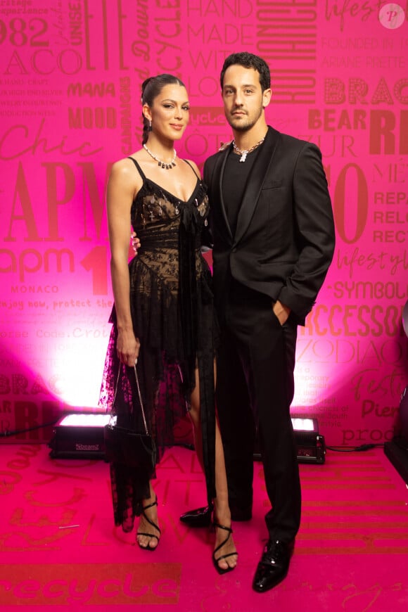 Exclusif - Iris Mittenaere et son fiancé Diego El Glaoui - Soirée du bijoutier APM Monaco sur la plage La Môme lors du 76ème Festival International du Film de Cannes