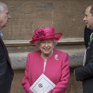 La reine Elisabeth II d'Angleterre, - Mariage de Lady Gabriella Windsor avec Thomas Kingston dans la chapelle Saint-Georges du château de Windsor le 18 mai 2019. 