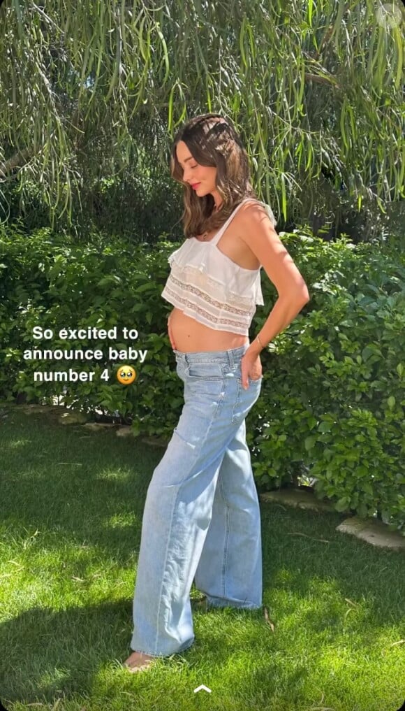 Miranda Kerr annonce sa quatrième grossesse sur son compte Snapchat ce vendredi 1er septembre. ©Snapchat