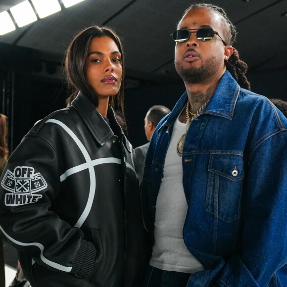 Invitée au défilé de mode de la marque Off-White lors de la fashion week à Paris
Tina Kunakey and Kalash au défilé de mode Off-White collection femme automne/hiver 2024-2025 lors de la fashion week à Paris (PFW)