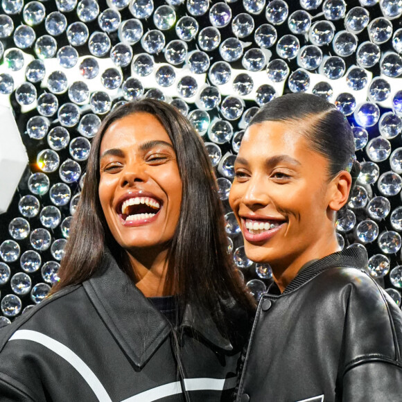 Tina Kunakey and Kai-Isaiah Jamal au défilé de mode Off-White collection femme automne/hiver 2024-2025 lors de la fashion week à Paris (PFW) le 29 février 2024. © Lucia Sabatelli / Bestimage 