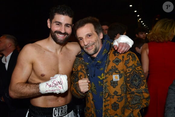 Cyril Benzaquen, Mathieu Kassovitz - Y.Lidon, légende du kickboxing, a battu sur décision partagée C.Benzaquen au terme d'un combat acharné de cinq rounds au Grand Palais Éphémère le 9 février 2024. © Veeren / Bestimage 