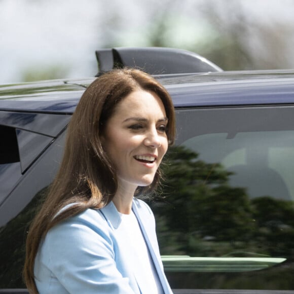 Catherine (Kate) Middleton, princesse de Galles, à la rencontre du public du concert du couronnement près du château de Windsor, le 7 mai 2023. Au lendemain du sacre du roi d'Angleterre et de la reine consort à l'abbaye de Westminster, 20.000 personnes sont venues assister à ce concert-événement avec L.Richie et K.Perry en tête d'affiche. 