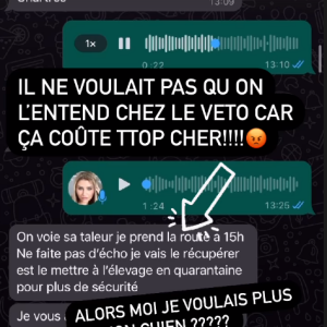 Mais depuis, il n'aurait pas fait le nécessaire pour le sauver
Amandine Pellissard est en guerre contre l'éleveur de Kartel