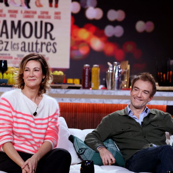 Exclusif - Virginie Hocq, Jonathan Lambert lors de l'enregistrement de la nouvelle émission "Bertrand n'a pas sommeil", présentée par B.Chameroy et diffusée le 8 mars à 22h50 sur France 2 © Dominique Jacovides / Bestimage
