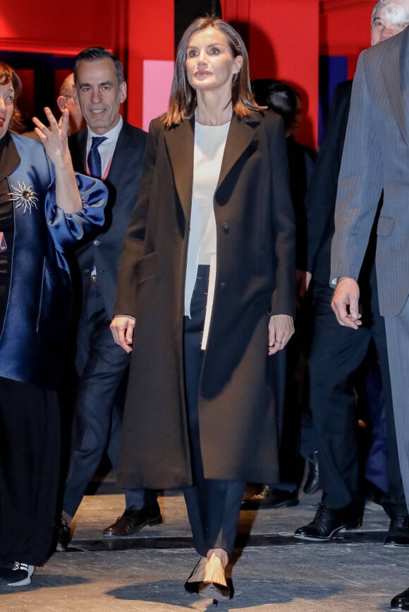 La reine Letizia d'Espagne lors de l'inauguration de l'ARCO (Salon d'Art Contemporain) à Madrid. Le 6 mars 2024 