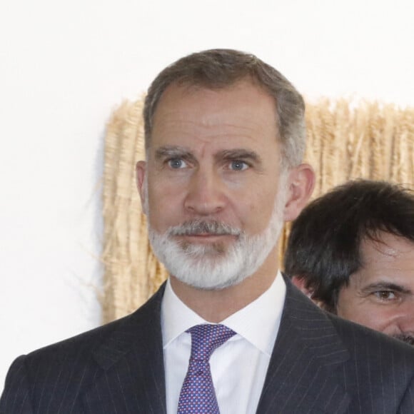 Le roi Felipe VI et la reine Letizia d'Espagne lors de l'inauguration de l'ARCO (Salon d'Art Contemporain) à Madrid. Le 6 mars 2024 