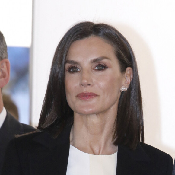 La reine Letizia d'Espagne lors de l'inauguration de l'ARCO (Salon d'Art Contemporain) à Madrid. Le 6 mars 2024 