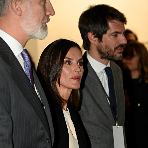 Le roi Felipe VI et la reine Letizia d'Espagne inaugurent la 43ème édition de la Foire internationale d'art contemporain (ARCO) à Madrid, le 6 mars 2024. 