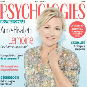 Couverture du magazine "Psychologies" de juillet 2018