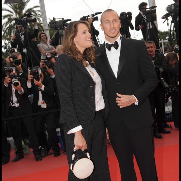 Laure Manaudou et Frédérick Bousquet - Montée des marches du fim "La princesse de Montpensier" - 63ème festival de Cannes - 2010