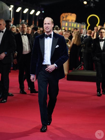 Le prince William aux BAFTA Film Awards à Londres le 18 février 2024.