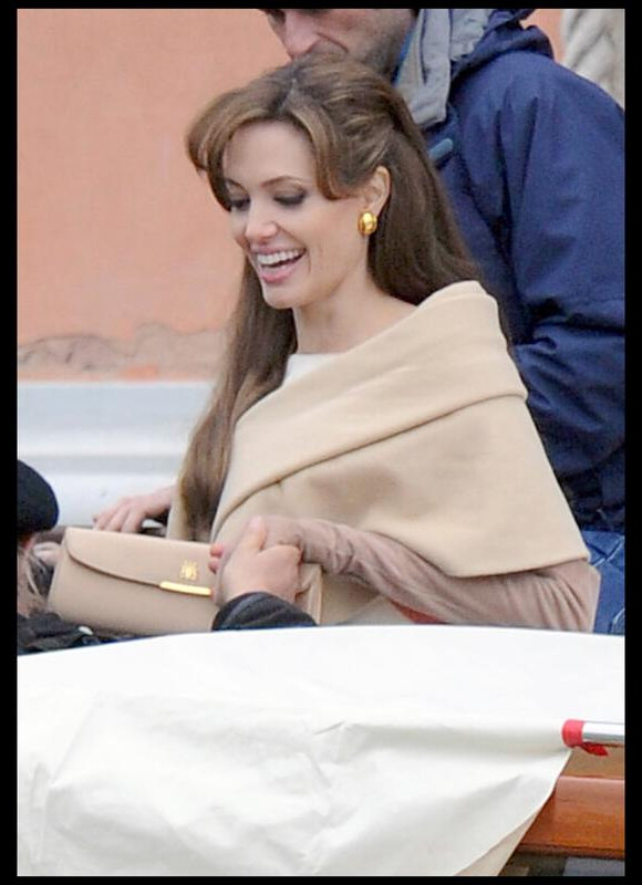Angelina Jolie, à Venise, sur le tournage de The Tourist. 16/03/2010