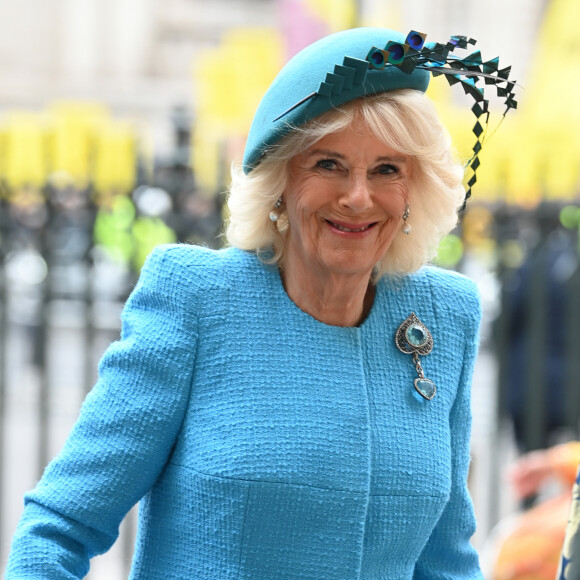 Camila Parker Bowles était à l'abbaye de Westminster ce lundi.
Camilla Parker Bowles, reine consort d'Angleterre - La famille royale britannique et les invités assistent au service de célébration de la Journée du Commonwealth à l'abbaye de Westminster de Londres, Royaume Uni.