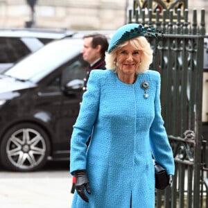 Camilla Parker Bowles, reine consort d'Angleterre - La famille royale britannique et les invités assistent au service de célébration de la Journée du Commonwealth à l'abbaye de Westminster de Londres, Royaume Uni, le 11 mars 2024. 