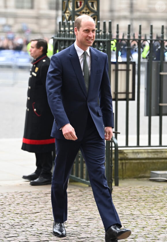 Avec le prince William.
Le prince William, prince de Galles - La famille royale britannique et les invités assistent au service de célébration de la Journée du Commonwealth à l'abbaye de Westminster de Londres, Royaume Uni, le 11 mars 2024.
