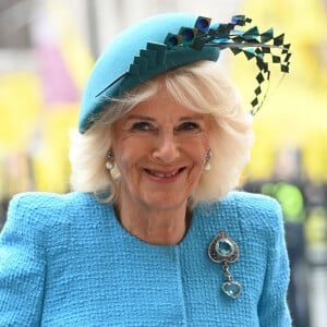 Camilla Parker Bowles, reine consort d'Angleterre - La famille royale britannique et les invités assistent au service de célébration de la Journée du Commonwealth à l'abbaye de Westminster de Londres, Royaume Uni, le 11 mars 2024. 