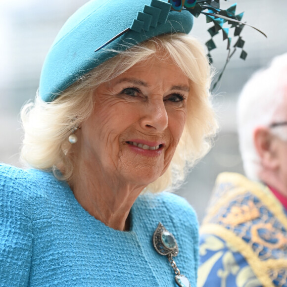 Camilla Parker Bowles, reine consort d'Angleterre - La famille royale britannique et les invités assistent au service de célébration de la Journée du Commonwealth à l'abbaye de Westminster de Londres, Royaume Uni, le 11 mars 2024. 
