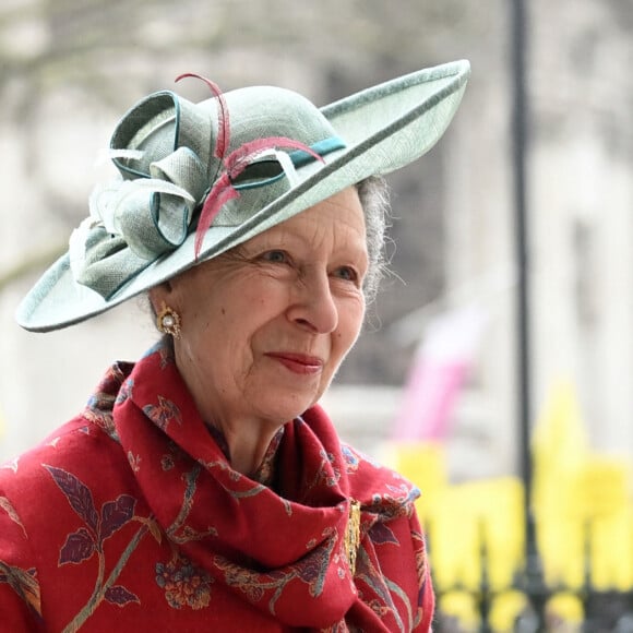 La princesse Anne - La famille royale britannique et les invités assistent au service de célébration de la Journée du Commonwealth à l'abbaye de Westminster de Londres, Royaume Uni, le 11 mars 2024. 