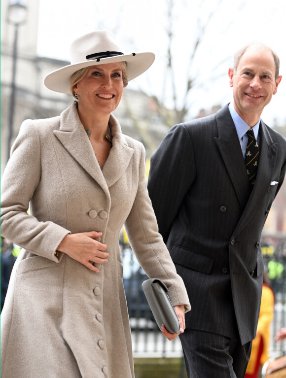 Le prince Edward, duc d'Edimbourg et Sophie Rhys-Jones, duchesse d'Edimbourg - La famille royale britannique et les invités assistent au service de célébration de la Journée du Commonwealth à l'abbaye de Westminster de Londres, Royaume Uni, le 11 mars 2024.