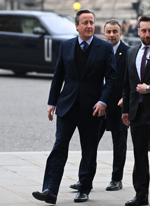 David Cameron, ministre britannique des Affaires étrangères - La famille royale britannique et les invités assistent au service de célébration de la Journée du Commonwealth à l'abbaye de Westminster de Londres, Royaume Uni, le 11 mars 2024.