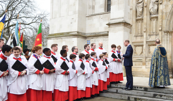 Le prince William, prince de Galles - La famille royale britannique et les invités assistent au service de célébration de la Journée du Commonwealth à l'abbaye de Westminster de Londres, Royaume Uni, le 11 mars 2024.