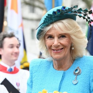 Camilla Parker Bowles, reine consort d'Angleterre - La famille royale britannique et les invités assistent au service de célébration de la Journée du Commonwealth à l'abbaye de Westminster de Londres, Royaume Uni, le 11 mars 2024. 