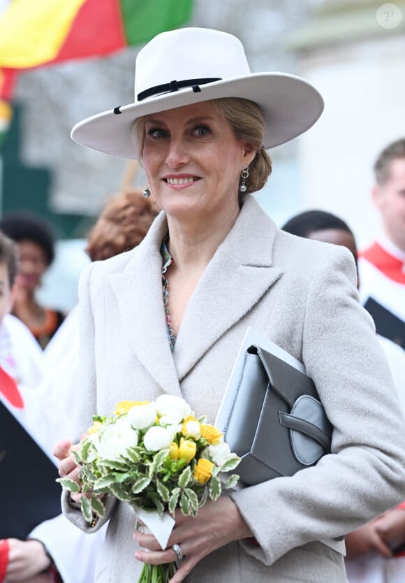 Sophie Rhys-Jones, duchesse d'Edimbourg - La famille royale britannique et les invités assistent au service de célébration de la Journée du Commonwealth à l'abbaye de Westminster de Londres, Royaume Uni, le 11 mars 2024.