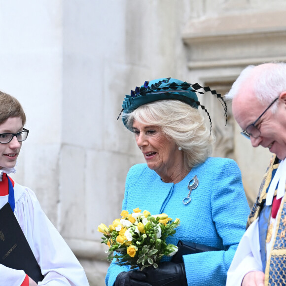Camilla Parker Bowles, reine consort d'Angleterre - La famille royale britannique et les invités assistent au service de célébration de la Journée du Commonwealth à l'abbaye de Westminster de Londres, Royaume Uni, le 11 mars 2024. 