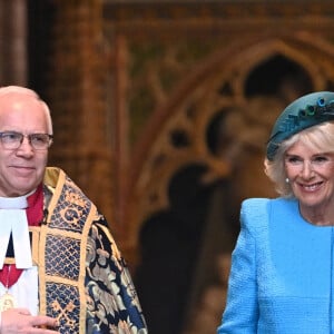 Camilla Parker Bowles, reine consort d'Angleterre - La famille royale britannique et les invités assistent au service de célébration de la Journée du Commonwealth à l'abbaye de Westminster de Londres, Royaume Uni, le 11 mars 2024. 