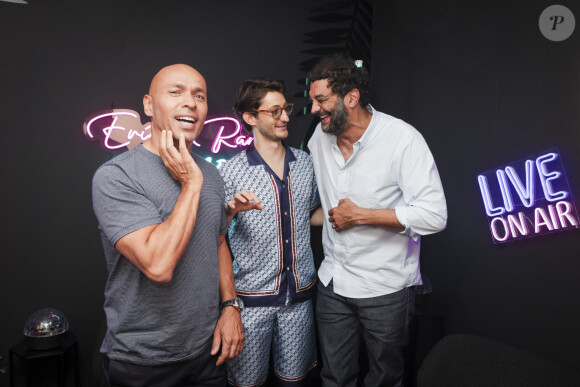 Exclusif - Eric Judor, Ramzy Bedia et Pierre Niney en marge du 76e Festival International du Film de Cannes, le 22 mai 2023. © Jack Tribeca/Bestimage