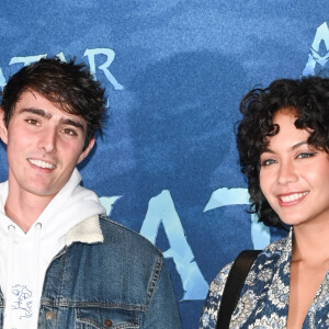 Vaimalama Chaves (Miss France 2019) et son compagnon Nicolas Fleury à la première du film "Avatar: La Voie de l'Eau" au cinéma Le Grand Rex à Paris, le 13 décembre 2022. © Guirec Coadic/Bestimage 