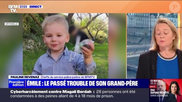Capture d'écran du reportage sur la disparition d'Émile sur BFMTV